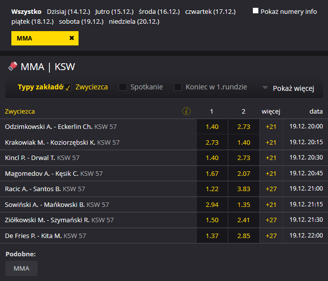 fortuna bukmacher ksw