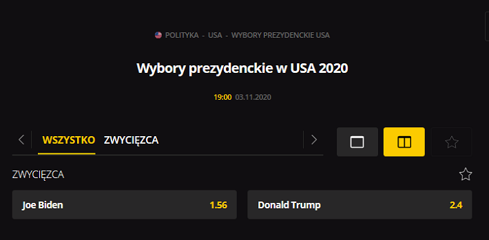 lv bet bukmacher wybory prezydenckie usa