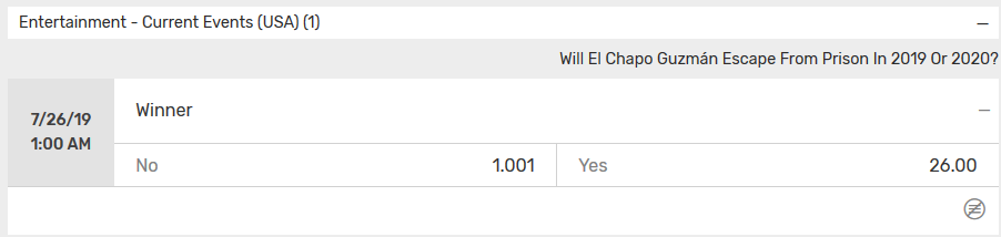 el chapo betting decimal odds