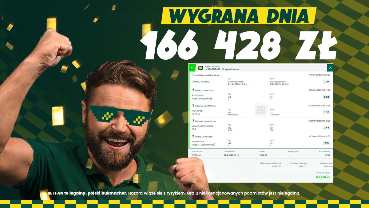 betfan bukmacher wygrana zakłady